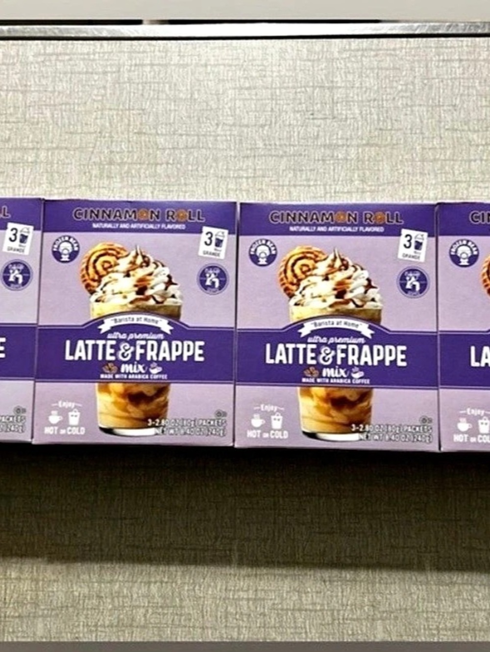 The Frozen Bean Cinnamon Roll Ultra Premium Latte & Frappe Mix 4-Pack